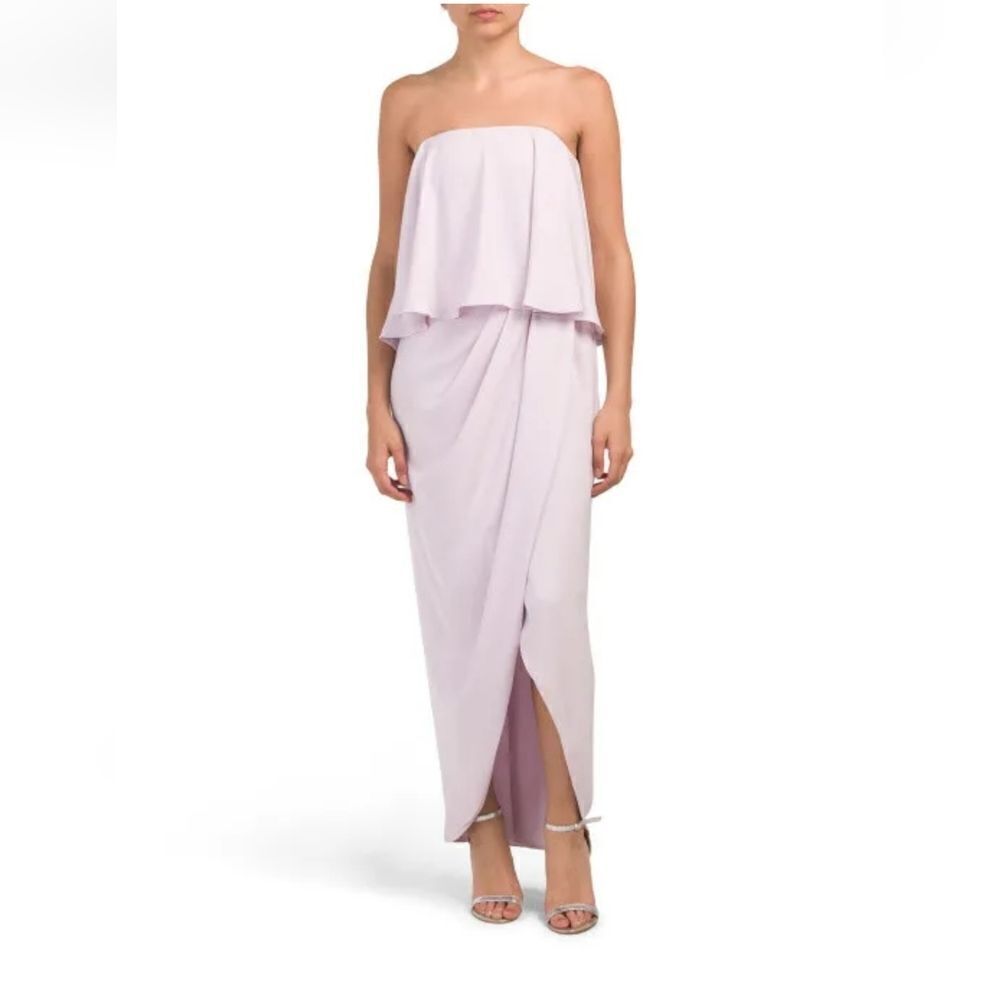 NWT Shona Joy Strapless Frill Maxi Dress Size 2